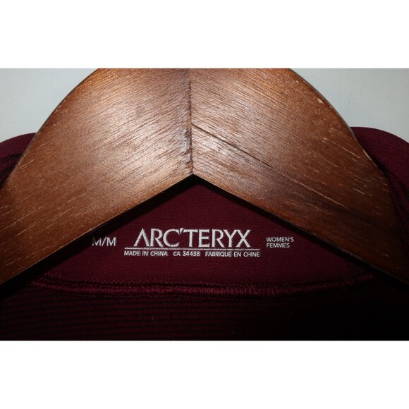 Arcteryx Base Layer Top Ski Snow Rho Winter Maroon & Red Kyanite Size Medium - Picture 6 of 9